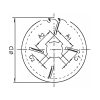 Egyenes fogazású sorozatvágó körfűrészlap, Ø 250x3,2x2,2x30 mm, Z=16+4